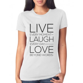 Marškinėliai Live Laugh Love Marškinėliai Live Laugh Love